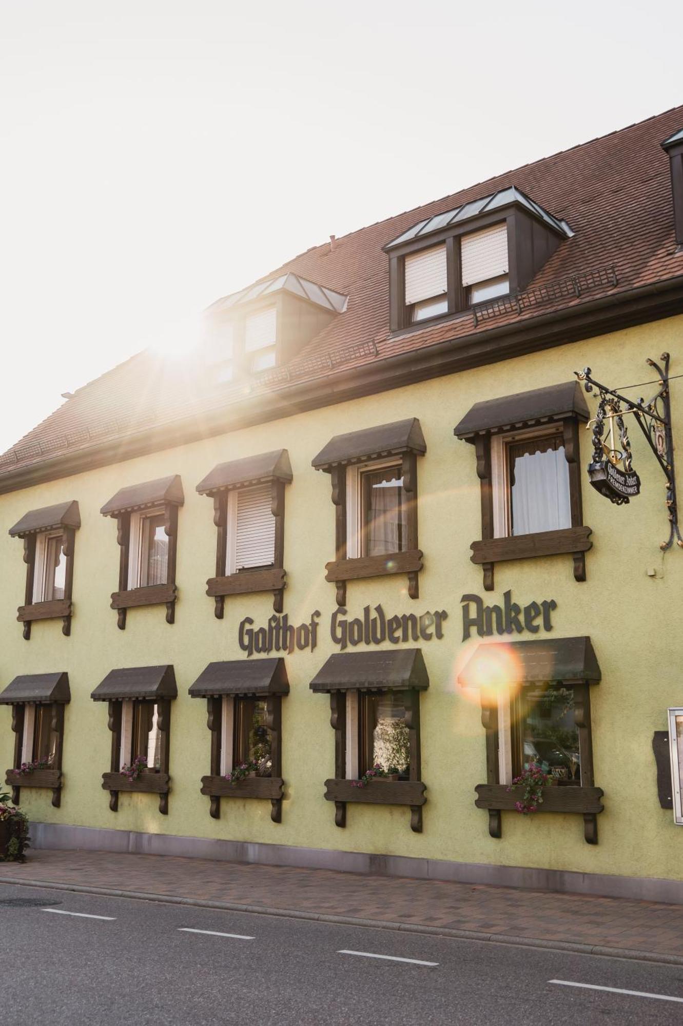 Landgasthof Zum Goldenen Anker Eggenstein-Leopoldshafen Exterior foto